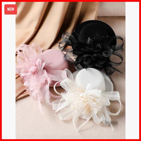 5-Piece Tea Party Set with Top Hat, Gloves, Jewelry, and Fan main image 4
